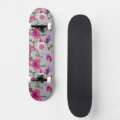 Skateboard Orchidées roses en fleur (Recto)