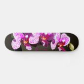 Skateboard Orchidées roses - monogramme (Horz)