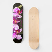 Skateboard Orchidées roses - monogramme (Recto)