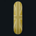 Skateboard Ordures Union Jack/Drapeau<br><div class="desc">Union Flag (aussi connu sous le nom d'Union Jack),  drapeau britannique aux tons or.</div>