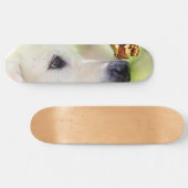 Skateboard Oreiller À Lancer Du Labrador Et Du Papillon (Horz)