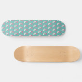 Skateboard Oreilles de queue pelucheuse blanche chanceuse de (Horz)