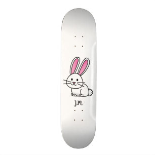 Skateboard Oreilles de queue pelucheuse blanche chanceuse de
