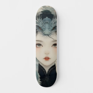 Skateboard Oriental Mythologique Dragon Nymphe Skate Deck