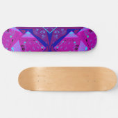 Skateboard Origami Chintz (L) Fuchsia Turquoise Blue Magenta (Horz)