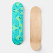 Skateboard Origami Chintz (L) Turquoise Jaune Turquoise (Recto)