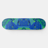 Skateboard Origami Chintz (L) Vert bleu (Horz)