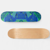 Skateboard Origami Chintz (L) Vert bleu (Horz)