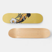 Skateboard Oriole Bird Daisy Flower Nature Art (Horz)