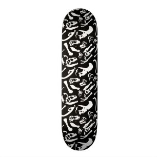 Skateboard Os de dinosaure (noir)