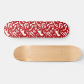 Skateboard Os de dinosaure (rouges) (Horz)