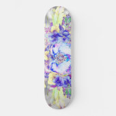 Skateboard Otter Dreamcatcher Blue Jaune Floral (Recto)