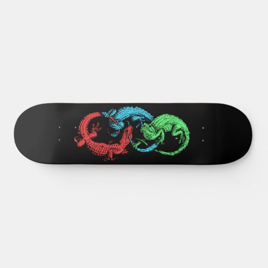 Skateboard Ouroboros Lizards Noir (Horz)