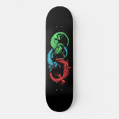Skateboard Ouroboros Lizards Noir (Recto)