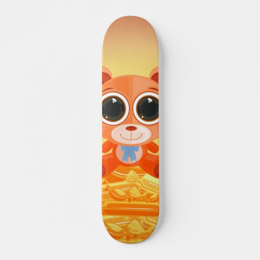 Skateboard Ours en peluche - Candy Orange (Devant)
