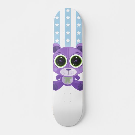 Skateboard Ours en peluche - oeil étoilé pourpre (Devant)