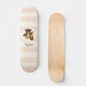 Skateboard Ours en tourbe Brown avec miel jaune (Recto)