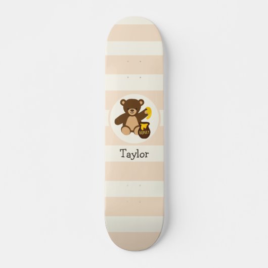 Skateboard Ours en tourbe Brown avec miel jaune (Devant)