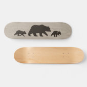 Skateboard Ours gris avec des silhouettes de CUB (Horz)