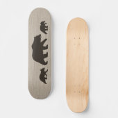 Skateboard Ours gris avec des silhouettes de CUB (Recto)