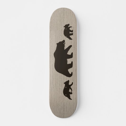 Skateboard Ours gris avec des silhouettes de CUB (Devant)