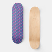 Skateboard Paillettes de Sirène Rose Bleu (Recto)