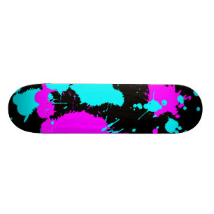Skateboard Paint Splat- Bleu clair/ Purple clair
