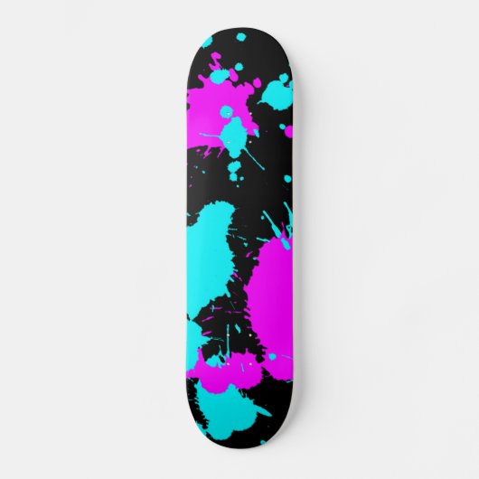 Skateboard Paint Splat- Bleu clair/ Violet clair (Recto)
