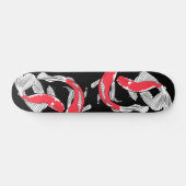 Skateboard Paire de koi japonais rouge (Horz)