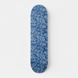 Skateboard Paisley bleu
