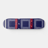 Skateboard Paisley bleu immatériel (Horz)