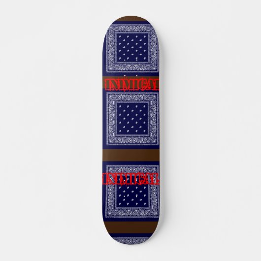 Skateboard Paisley bleu inimitable (Devant)