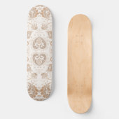 Skateboard Paisley en beige esthétique moderne Tan Brown (Recto)