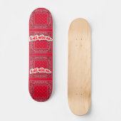 Skateboard Paisley rouge inimitable (Recto)