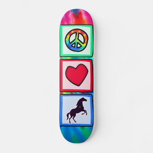 Skateboard Paix, amour, chevaux (Recto)