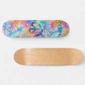 Skateboard Paix Amour Tie-Dye (Horz)