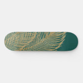 Skateboard Palm Feuille Finesse Line Art avec Gold Foil #4 (Horz)