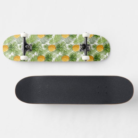 Skateboard Palmettes et ananas tropicaux (Horz)