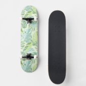 Skateboard Palmettes tropicales en pastel (Recto)