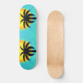 SKATEBOARD PALMIER SOLEIL EN ARBRE BLEU SKATEBOT (Recto)