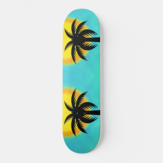 SKATEBOARD PALMIER SOLEIL EN ARBRE BLEU SKATEBOT