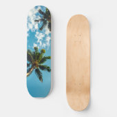 Skateboard Palmier sur ciel bleu (Recto)