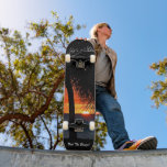 Skateboard Palmier Tropical Sunset Personnalisez<br><div class="desc">Tropical Sunset Palm Tree Personnalisez Skateboard il a un beau coucher de soleil des Caraïbes avec des palmiers pour profiter. Laissez le dicton Feel The Breeze ou Personnalisez le skateboard avec vos informations. photo copyright Denise Bennerson,  photographe</div>
