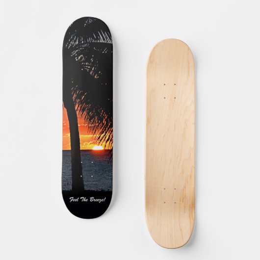 Skateboard Palmier Tropical Sunset Personnalisez (Recto)