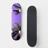 Skateboard Palmiers hawaïens skateboard, violet (Recto)
