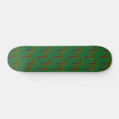 Skateboard Palmiers sur vert foncé (Horz)