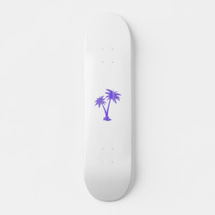 Skateboard Palmiers tropicaux Silhouette noire