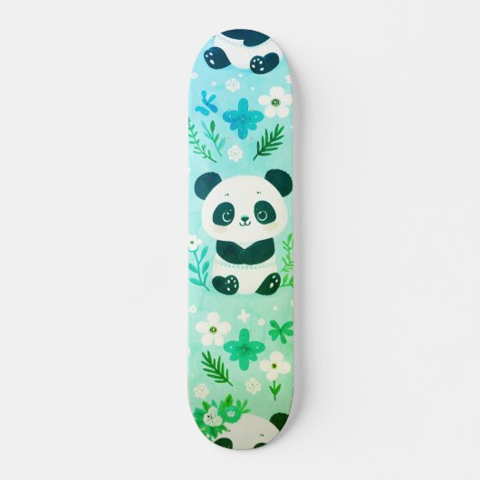 Skateboard Panda Bear Motif Vert Imprimer (Devant)