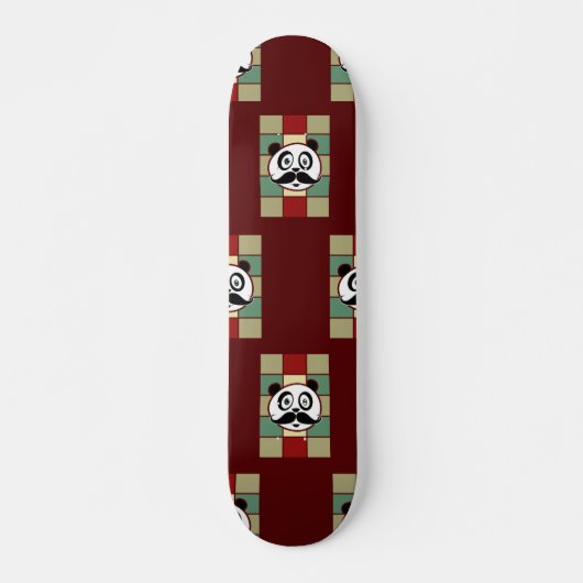 Skateboard Panda Moustachu 2 (Devant)