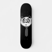Skateboard Panda Nerd - noir et blanc (Devant)